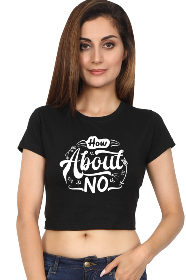 How About No Female Crop Top (Funny)